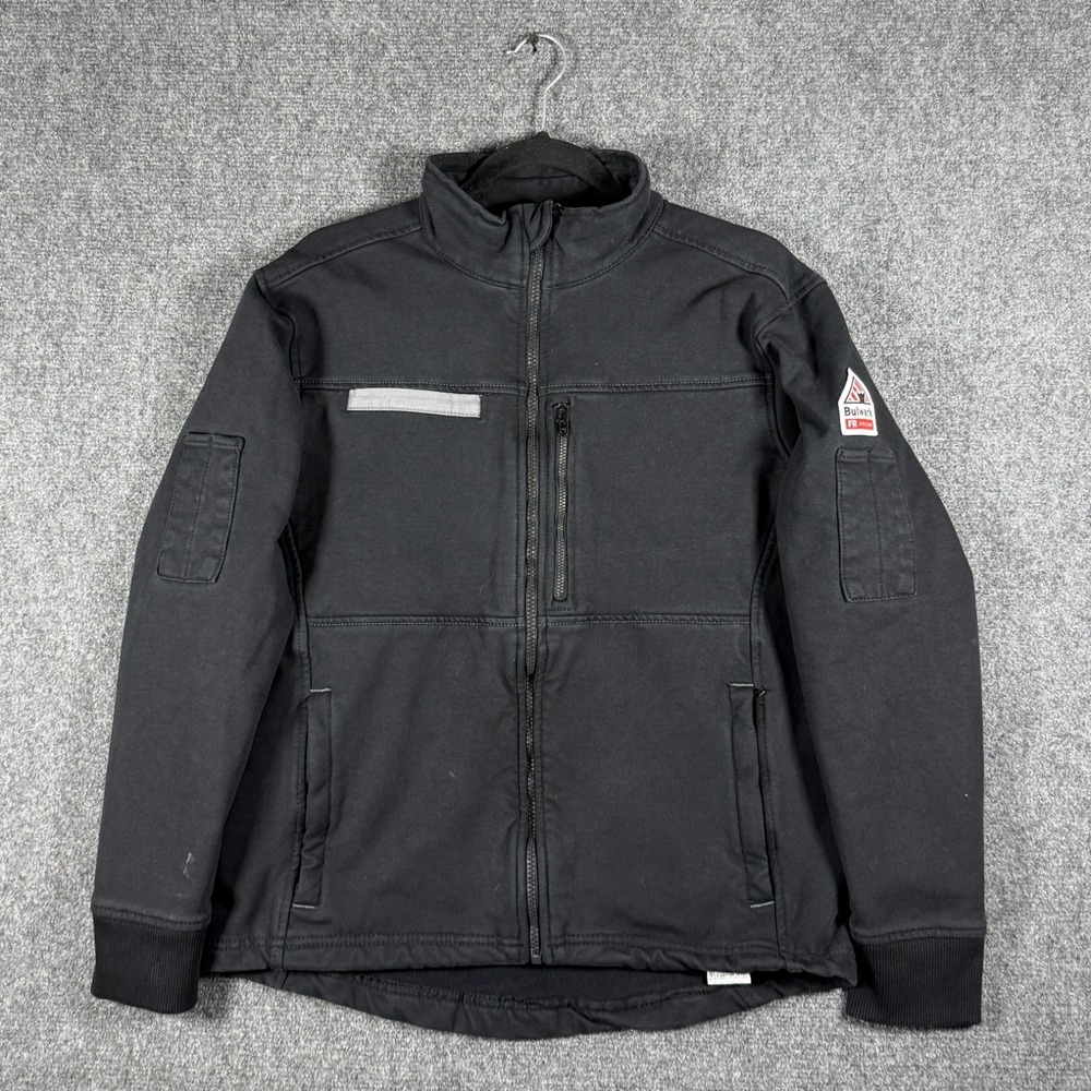 Bulwark Fleece FR Zip-Up Jacket CAT 2 AR/FR Black Mens Size Medium RG #3238